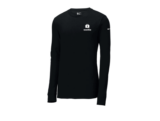NIKE T-SHIRT Dri-FIT COTTON/POLY À MANCHES LONGUES